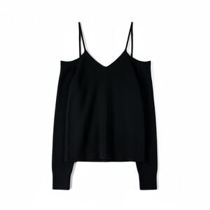 Dries Van Noten 100% Merino Wool Knit Sweater Black XS Old Money Luxury Designer